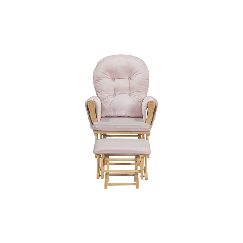 Fauteuil oscillant avec repose-pieds Mason, Rose, Poétique naturel