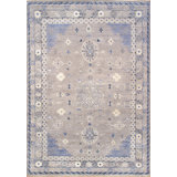 Khotan Hand Knotted Wool Oriental Area Rug in Silver/Blue