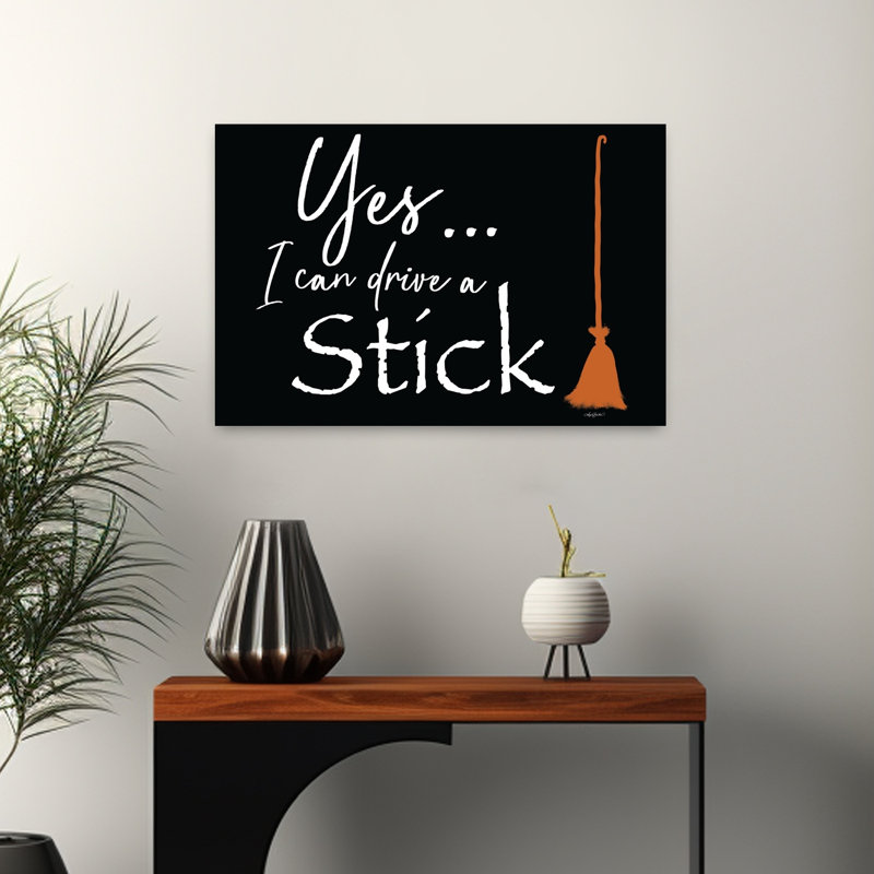 I Can Drive A Stick, art contemporain, H 16 po x l 24 po