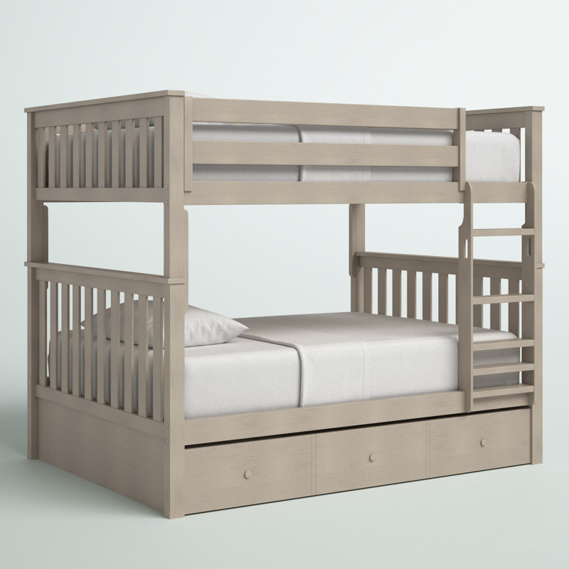 Mila Kids Bunk Bed with Trundle, Full / Double