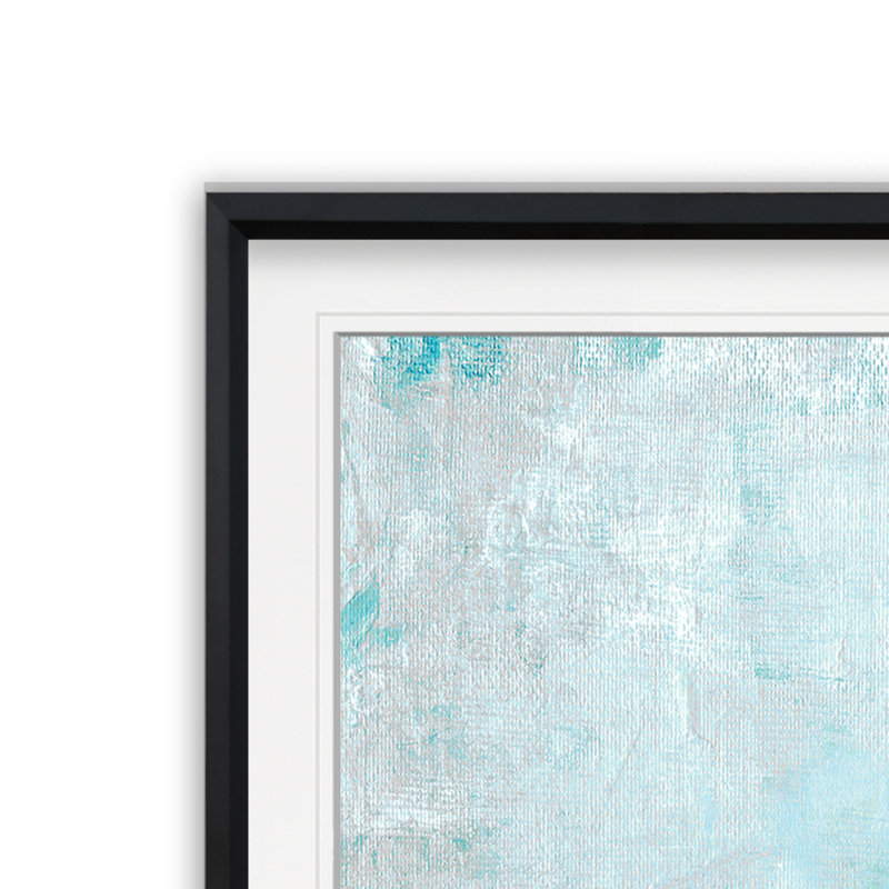 Aqua Skies - reproduction d'art, H 16 po x l 16 po x P 1,5 po, Cadre noir