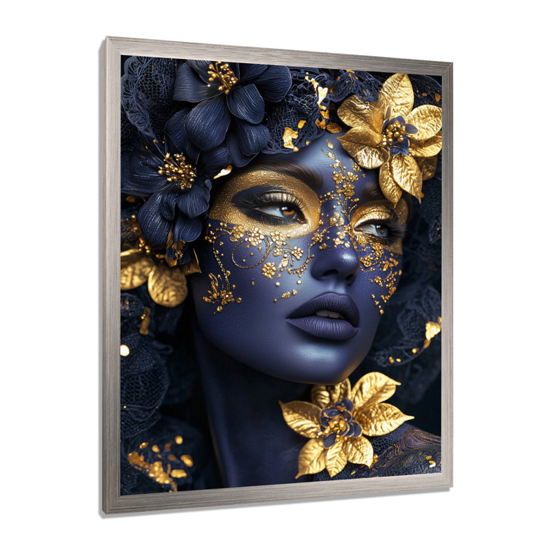 Floral, mode féminine, photo III, H 40 po x l 30 po, Reproduction encadrée d'une seule photo sans pass, Argent argent
