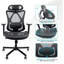 Chaise de bureau ergonomique en filet pour plus d'efficacité - lombaire, accoudoirs et maison réglables avec technologie avancée