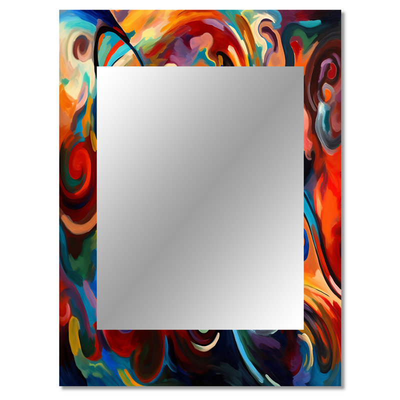 Exploring Yellow Abstracted Liquidity III - Liquid Ink Large Wall Mirror, Modern Unique Mirror, Printed Metal Art, 40" x 30"