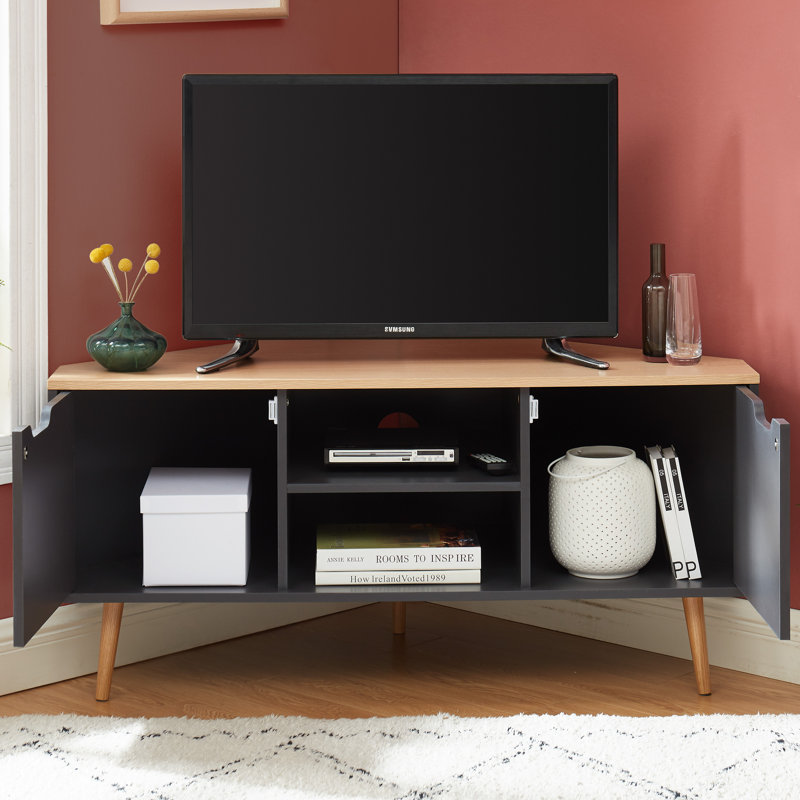 Southington TV Stand for TVs up to 49", Grey/Wood