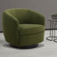 Fauteuil demi-tonneau pivotant rembourré Marcy