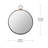 Iron Frame Vertical Round Mirror