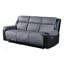 Ensemble de canapé inclinable, causeuse et fauteuil ALICIA en tissu gris foncé à deux tons avec fauteuil inclinable oscillant pour un style glam traditionnel