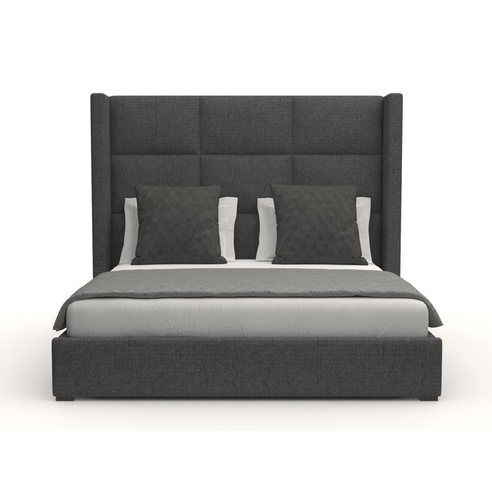 Wade Logan® Austine Upholstered Wingback Bed & Reviews | Wayfair