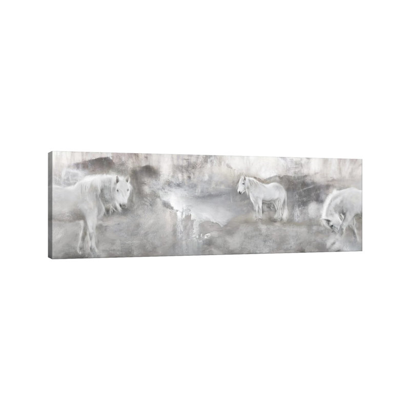 White Mares Landscape by Katrina Jones - Wrapped Canvas Panoramic Painting, 121.92 cm H x 40.64 cm W x 1.91 cm D