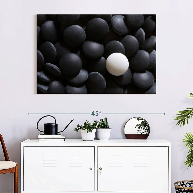 Senne Lone White Go Stone, 26" H x 39" W