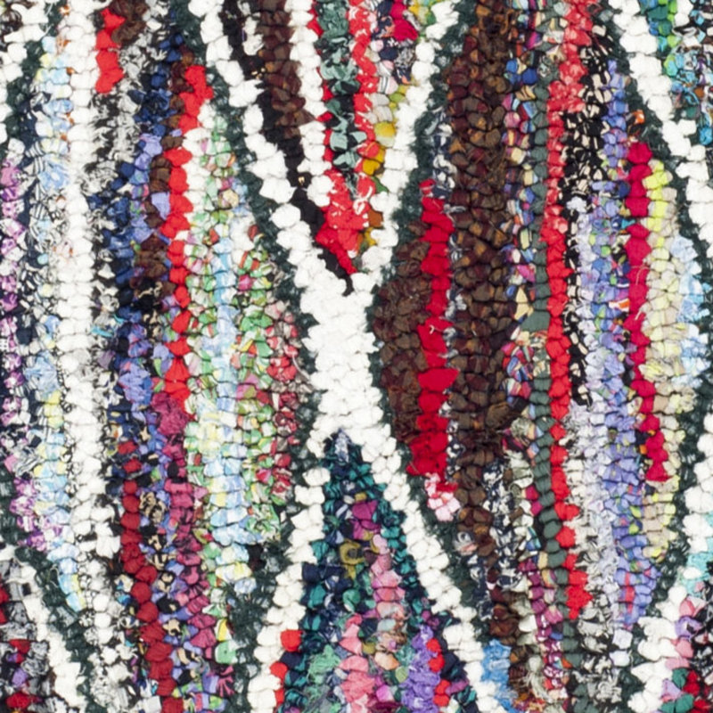 Abstract Cotton Hand Woven 122cm X 183cm Area Rug