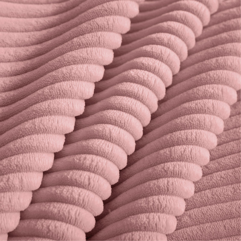 Canapé sans accoudoirs avec coussin en velours côtelé - rose