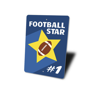 Signe en aluminium «Football Star»