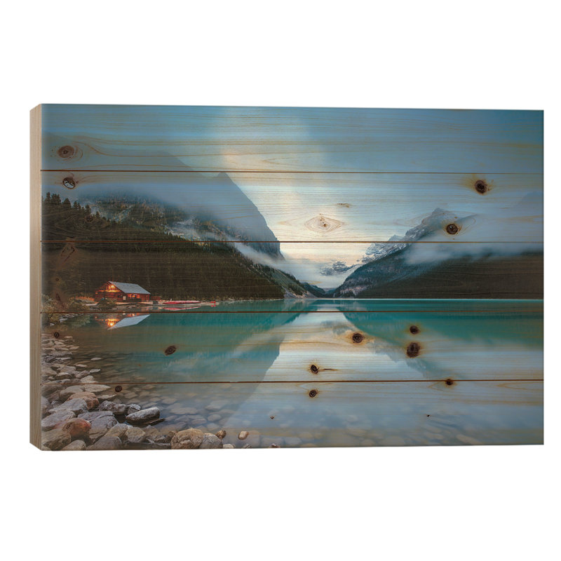 L'aube à Lake Louise, L 26 po x H 18 po