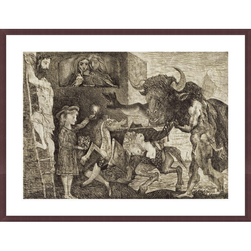 «Minotauresthy» par Pablo Picasso, impression giclée sur cadre, H 31,88 po x l 41,5 po
