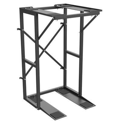 Washer Dryer Stacking Rack, Heavy-Duty Steel Laundry Stacking Stand with Anti-Tip Brackets & Non-Slip Pads, Space-Saving Design, 28"W x 52"H