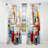 Geometric Abstraction Composition III - Modern Velvet Curtain - Room Darkening - 1 Panel-107832266