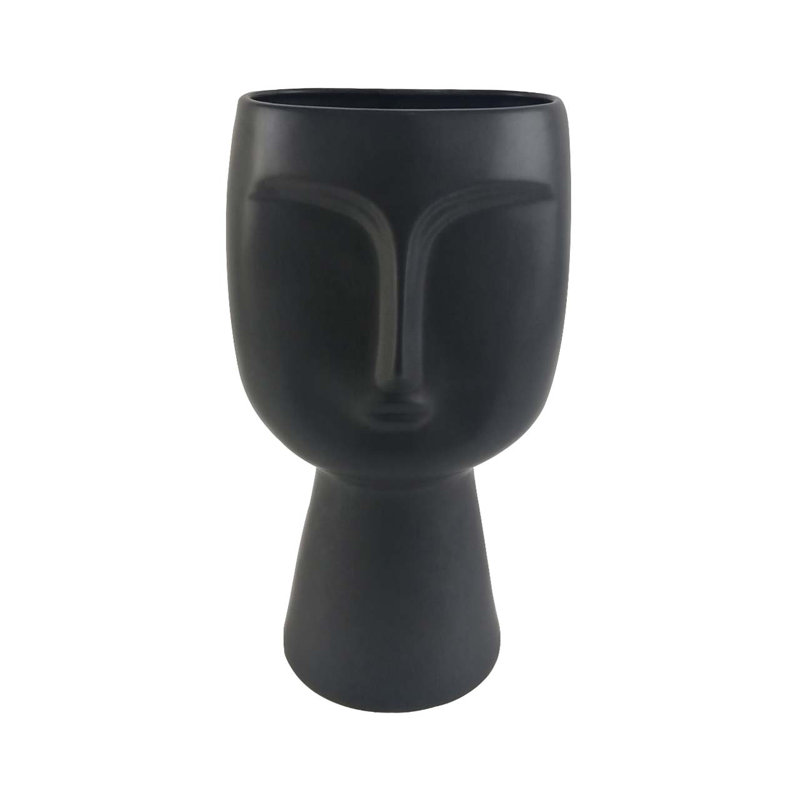 Classy Ceramic Vase for the Living Room, Face Design Vase Decor, 40.5cm H x 19.5cm W x 22cm D