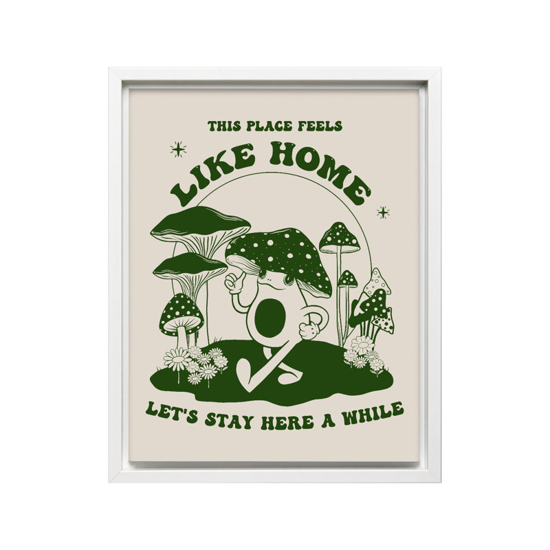This Place Feels Like Home, Canvas, 12"H x 16"W, White Framed