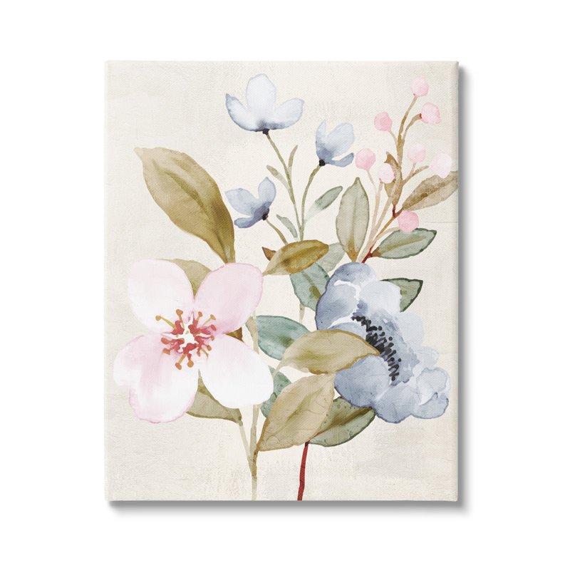 Fleurs pastel douces, H 40 po x l 30 po x P 1,5 po