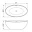 Baignoire de trempage autoportante 67 po x 30 po avec drain central, ensemble de drain et trop-plein Condris Aurora Stone Surface