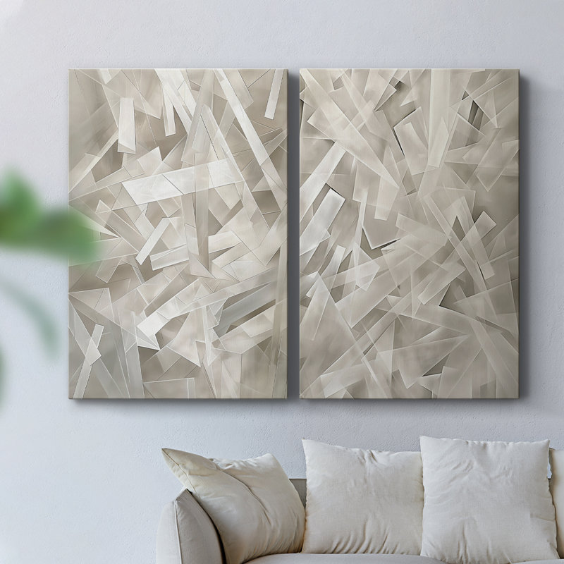 ABSTRACT Series LV - Toile tendue avec châssis de qualité supérieure - Prêt à être accroché, H 18 po x l 24 po