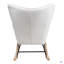 Chaise berçante en tissu Mid Century