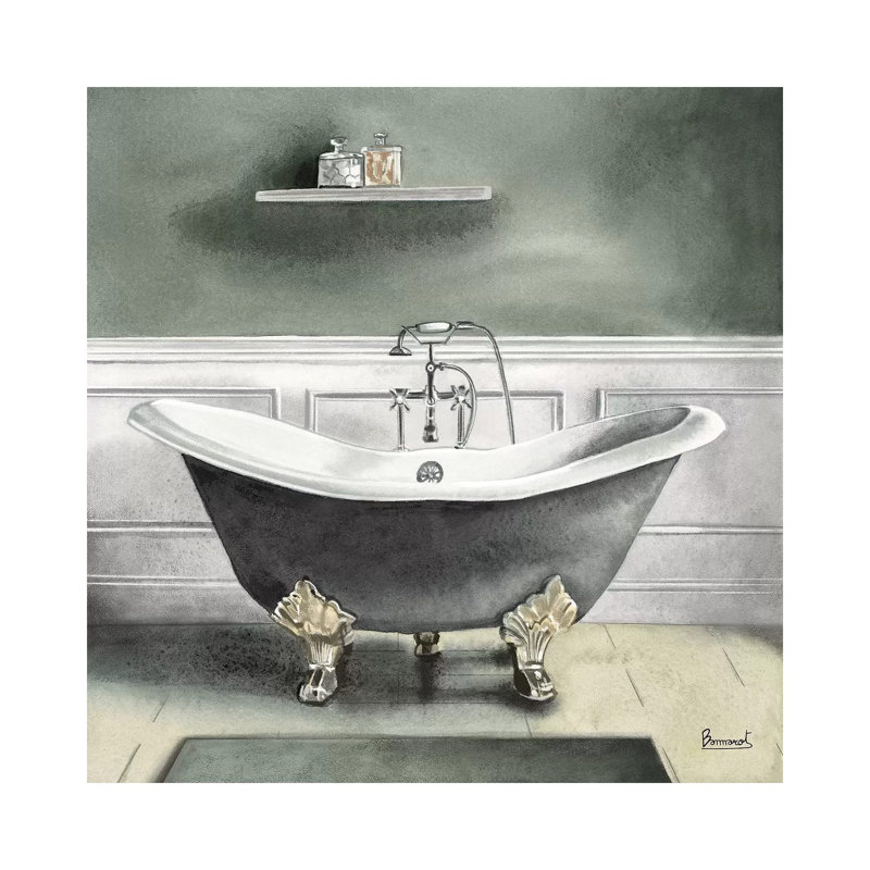 Smoky Grey Bath I by Bannarot - Wrapped Canvas Gallery-Wrapped Canvas Giclée, 45.72 cm H x 45.72 cm W x 3.175 cm D