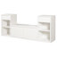 Banc de rangement tout-en-un avec coussin, compartiments, tiroirs et tablettes ouvertes, banc de rangement-619570205