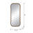 31.4X1.4X74" Oversized Wooden Floor Mirror With Unique Brown Frame