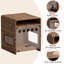 Meuble de 26 po H 26 po x l 21 po x P 24 po avec porte en PET cachée rabattable, rangement intégré et conception respirante-74415985