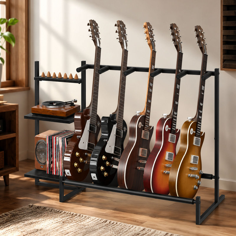 Support à 5 tablettes, support multi-instruments avec 3 tablettes de rangement