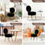 Chaise rembourrée en velours avec tabouret (ensemble de 2)-1786593623