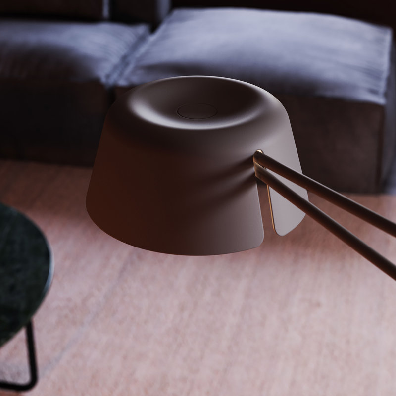 Ray LED Plug-in Armed Sconce, Warm Gray, 8.5" H x 6.25" W x 6.25" D