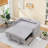 The Pull-Out and Push-In Corduroy Sofa with Dual Functions, Equipped with a Movable Tabletop and Usb Ports, is Suitable for Use in Living Rooms and Bedrooms-1377723472