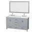 Sheffield 60" Freestanding Double Bathroom Vanity with Quartz Top with 58" Mirror-1951888845-1951910505-1951910506