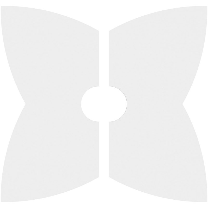 Médaillon de plafond contemporain en PVC de qualité architecturale 22 pi x P 4 po x P 8 1/4 po x P 1 po Cosmo