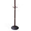 73" Tall Chrome And Wood Coat Rack, Cherry Finish-1224810805