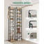 Vertical Shoe Rack, Shoe Shelves, Wood Shoe Organizer for Closet, Entryway, Shoe Tower for Small Spaces, Free Standing, Adjustable, with 2 Hooks-1994503924-1994503927