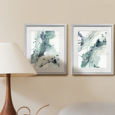 Deep Splash I-ensemble de 2 reproductions d’art graphique encadrées sur papier