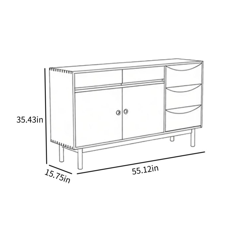 Colyton, 35.43" H x 55.12" W x 15.75" D