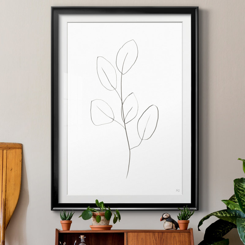 «Botanical Gesture III» - reproduction, Papier noir, H 30,5 po x l 42,5 po x P 1,5 po