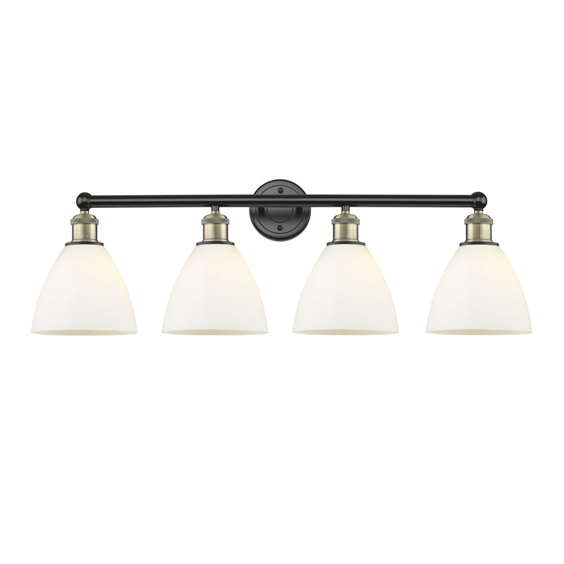 Ammamaria 4 - Light Dimmable Vanity Light, Matte White, Black Antique Brass