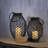 Elements 2-Piece 13-In And 15-In Dark Brown Wicker LED Lantern Set