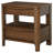 Walnut Transitional Nightstand with Open Shelving