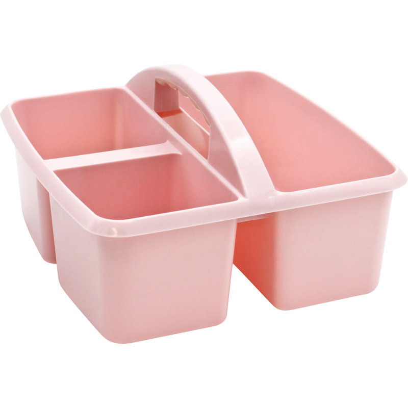 Ensemble de rangement de chevet en plastique avec rangement, Rose clair