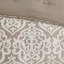 Ensemble d'édredon 8 pièces jacquard brun clair / ivoire grand-121790540-121790542