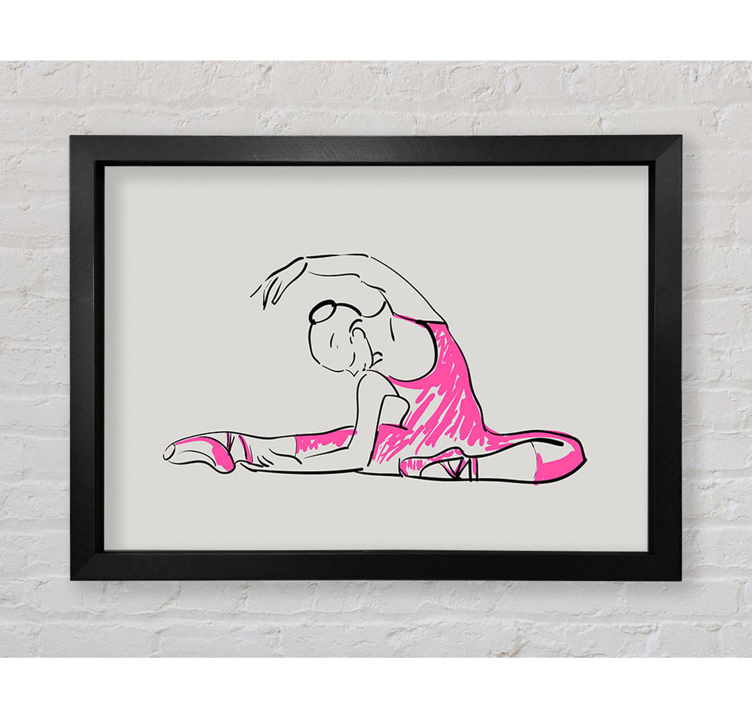 Gerahmtes Wandbild Grey Pink Ballerina 2