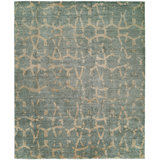 Waylan Abstract Area Rug in Blue